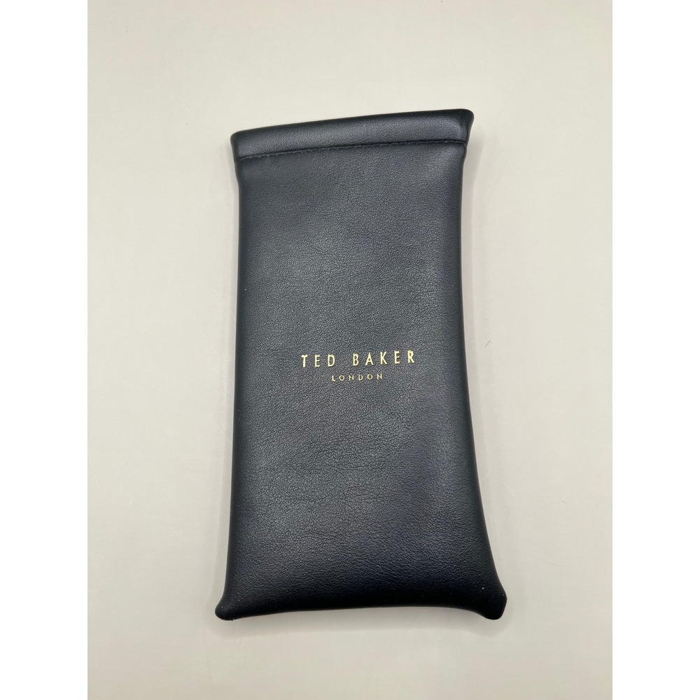 Ted Baker London Black Soft Squeeze Sunglasses Case Gold Logo Pouch Accessory